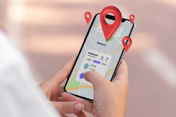 Mapa do Google e um pin de localização