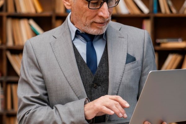 Advogado usando o agente de IA